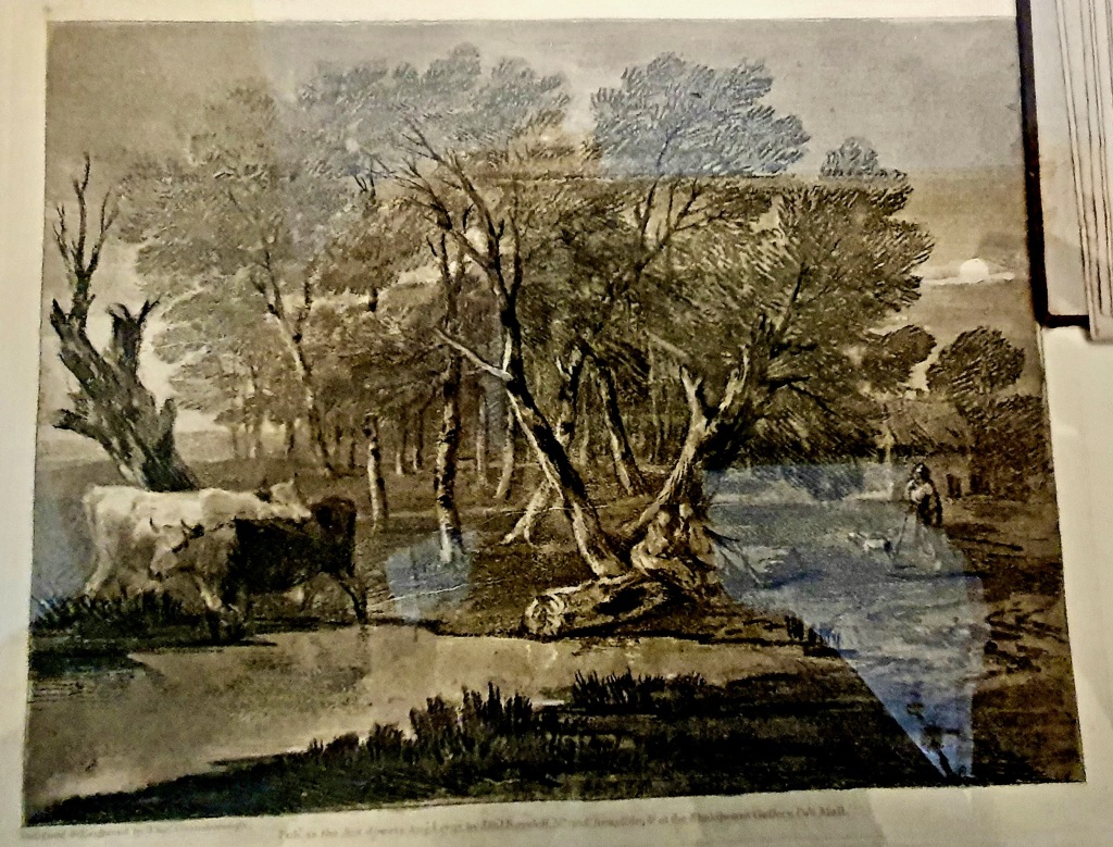 'Beautiful etching by Gainsborough of trees by the rivier."